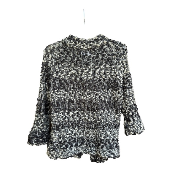 Jones New York Women’s Single Button Closure Blk/White Marled Knit Cardigan SZ S - Picture 4 of 11